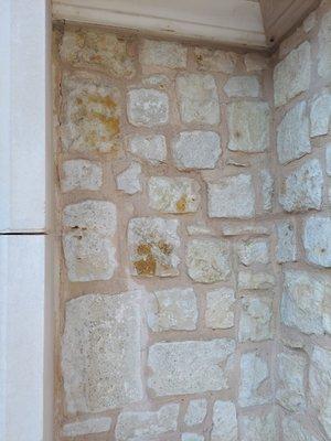 Masonry stain removal and crack repair