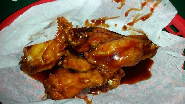 Honey BBQ Wings $0.40 Each Every Tuesday,  Wings Sold in batches of 5