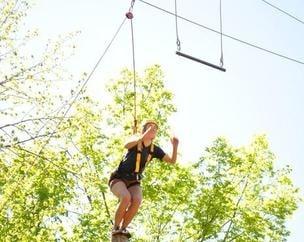 The Leap of Faith at Sand Creek Adventures ropes course.