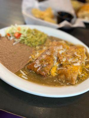 Crispy smothered tamales