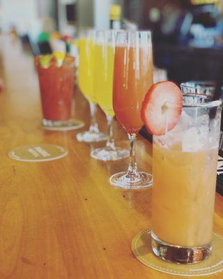 Bloody Mary, mimosa flight & autumn sunset