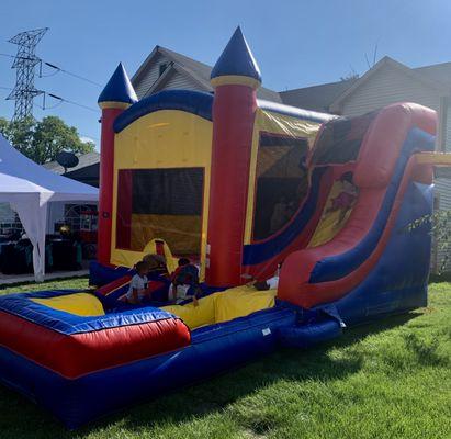 Bounce House with Water Slide