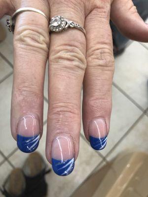 Moms nails with design as requested