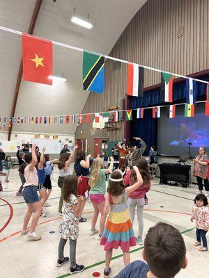 DJ Prashant dancing at a Multicultural Night