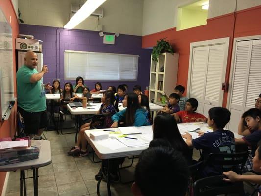 Mr. G teaching one of his summer classes