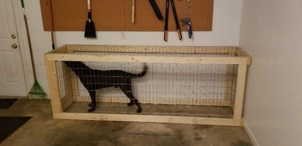 Custome dog Kennel. 8ft L x 2ft W by 3ft tall.