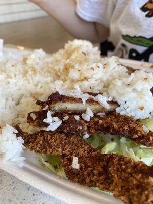 Chicken katsu refried how many times?