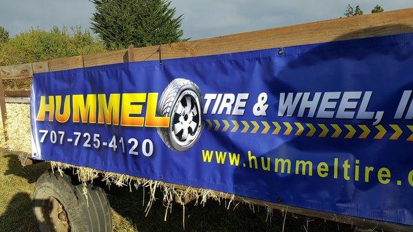 Apple Harvest hay wagon banner