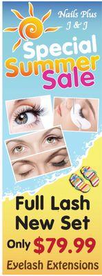 Eye lash special event. New full set$100-$79.99