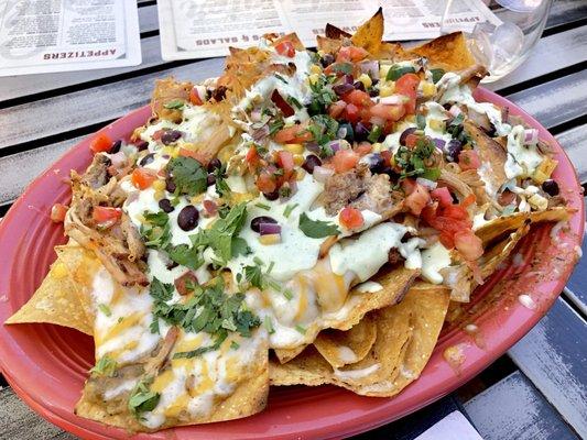 Loaded Chicken Nachos, and so good!