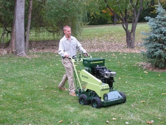 Slice seeding is a superior way of reseeding and eliminates the mess and expense of tilling or tearing out your existing lawn.