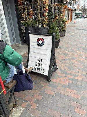 Sign outside of the store