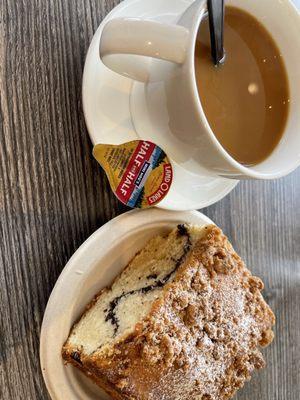 Coffee with coffee cake