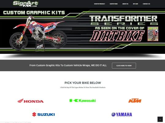 This is a screen shot of the website for SignArt MX, out of Vista, CA.