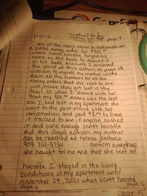 This is my and your proof that my ex landlord did what I was hoping he forged my name on that $900 United States postal money order309264001