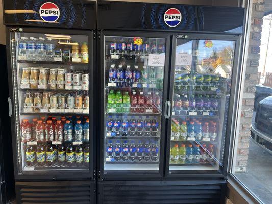 Getting thirsty? Stop on by and getting one of our cold Pepsi products.