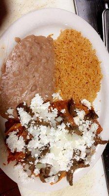 Our chilaqiles with Queso fresco