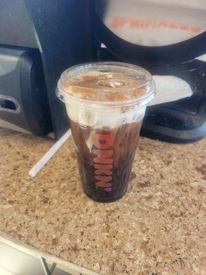 $3.00 Medium Salted Carmel Cream Cold Brew.