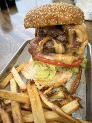 Naughty Burger - I was apprehensive about the peanut butter sauce, but it was fantastic! Messy, but great!