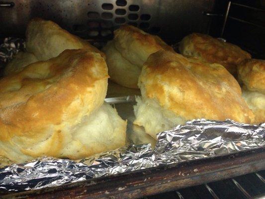 Biscuits in the oven almost ready