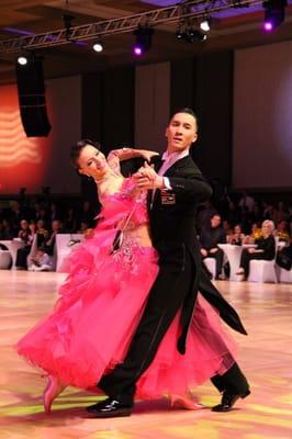 Champion ballroom dancers at annual competition Roland's students attend.