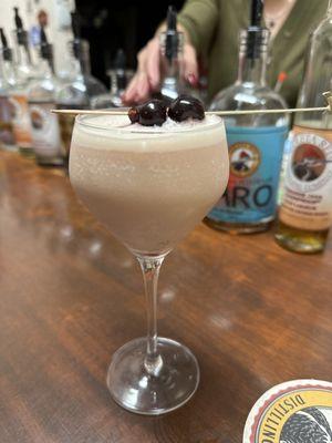 Amaro with chocolate concoction