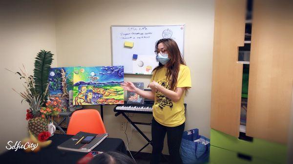 Victoria is our amazing art instructor !