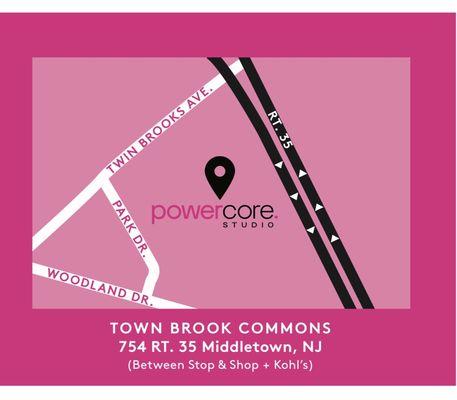 Check out Power Core Studio in the Town Brook Commons, by Stop & Shop and Kohl's