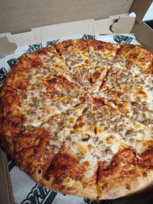 Sausage and cheese pizza. Great flavor!