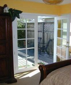 Bedroom 1 - French Doors to Deck & Garden