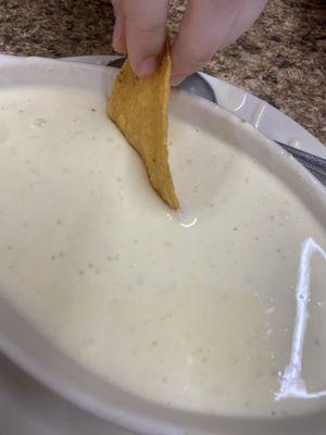 A large order of queso dip.