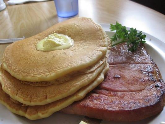 pancakes and ham