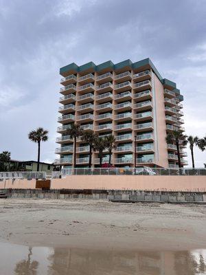 Hotel from the beach