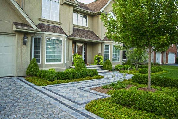 Welcoming landscaped pathway