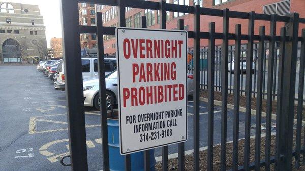 Translation: "to tell some anonymous person where you'll be parking your vehicle overnight, call the number."