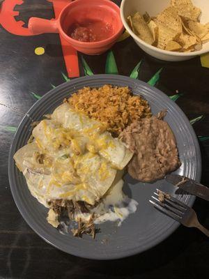 Pork enchiladas