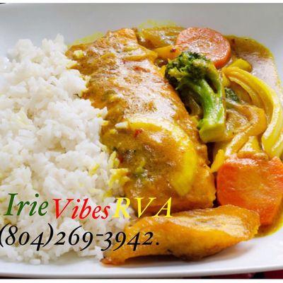 Curry salmon fish