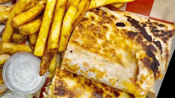 Chicken Wrap & Fries