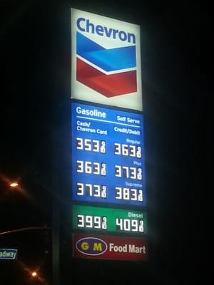 New digital price sign