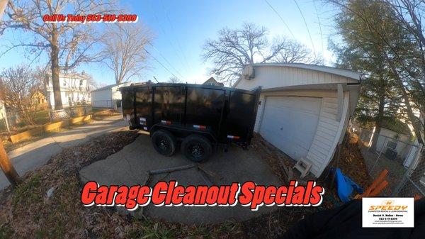 We provide garage clean out services.