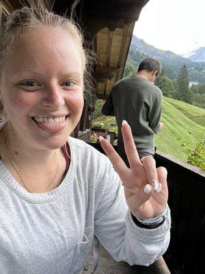 During our trip to Switzerland, 1 week in, nails still looking perfect (me looking crazy after sleepless nights and much adventuring)