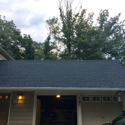 Finished roof over garage (steep pitch)