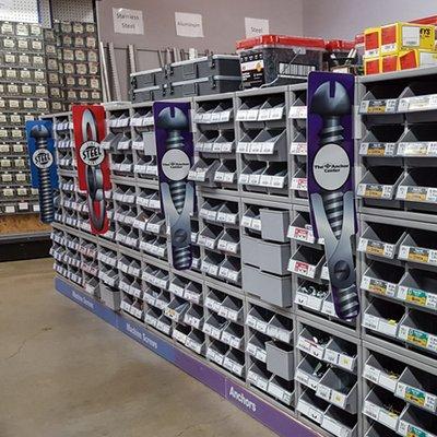 We stock a large selection of Wood Screws, Deck Screws, Self-Drilling Tek Screws, Machine Screws and more.