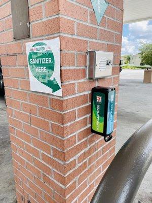 Sanitizer at the pumps