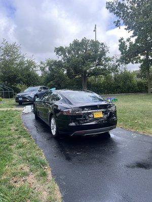 Tesla gets exterior with 3 month protection