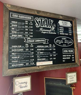 STAX Menu