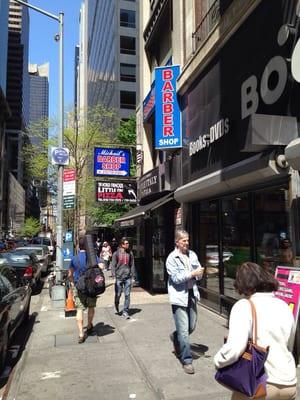 This is Michael's barbershop Midtown Manhattan