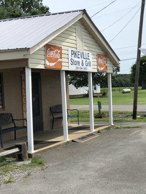 Front of Pikeville Store & Grill. Swallows were flying so I took a shot from the side.