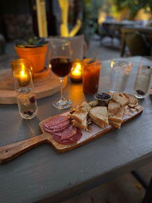 Charcuterie Board and complimentary Sangria