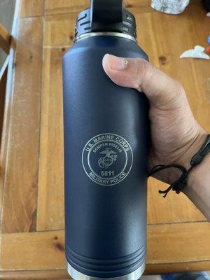 Awesome work! High quality stuff! This place is the best in its league. This thermos is one of a kind now, thanks to Justin.